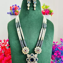 Jadau Kundan Necklace Set (Beads)