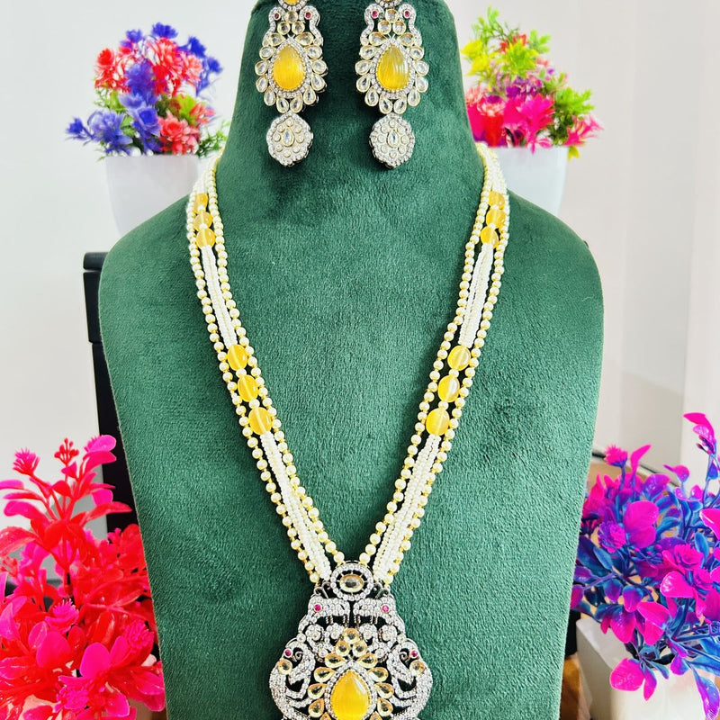 Jadau Kundan Necklace Set (Beads)