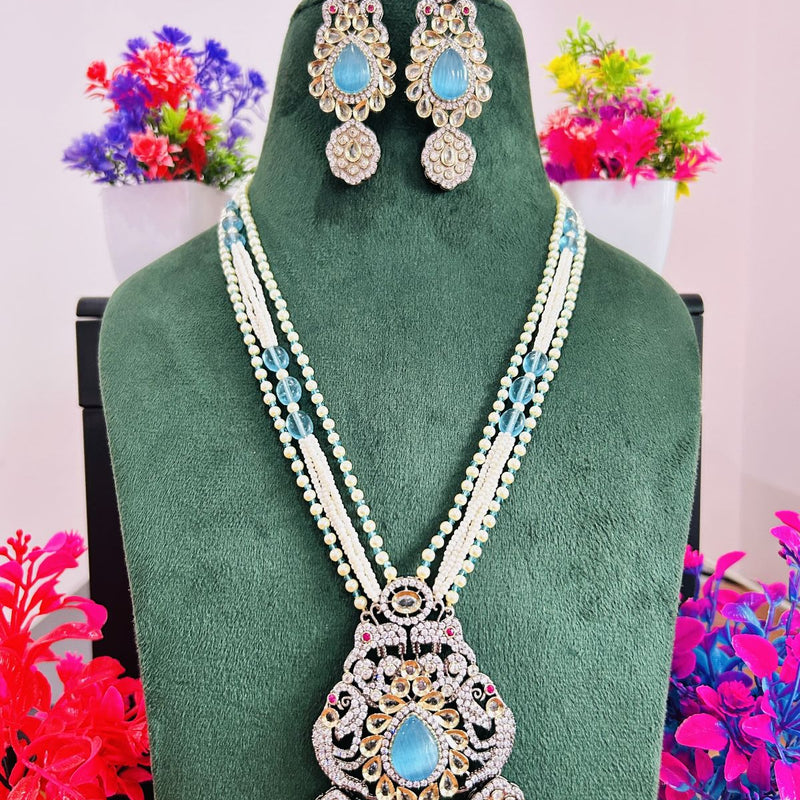 Jadau Kundan Necklace Set (Beads)