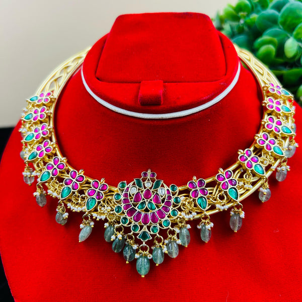 Jadau Kundan Hasli Choker Round