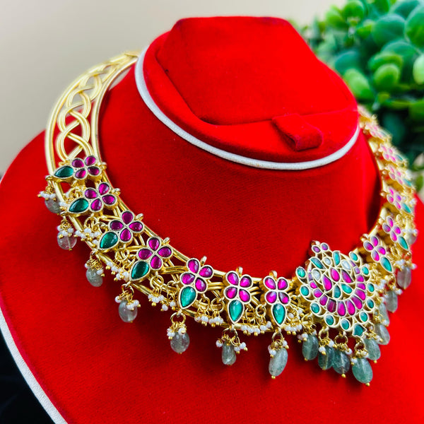 Jadau Kundan Hasli Choker Round