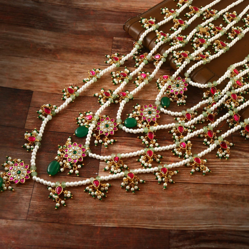 Multi Chain Bead Necklace Set