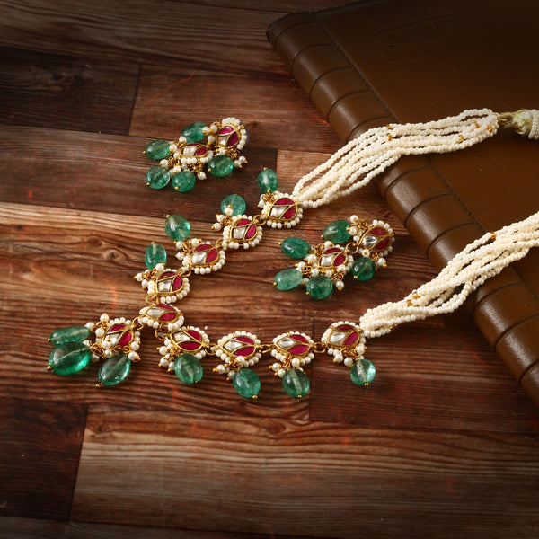 Jadau Kundan Necklace Set