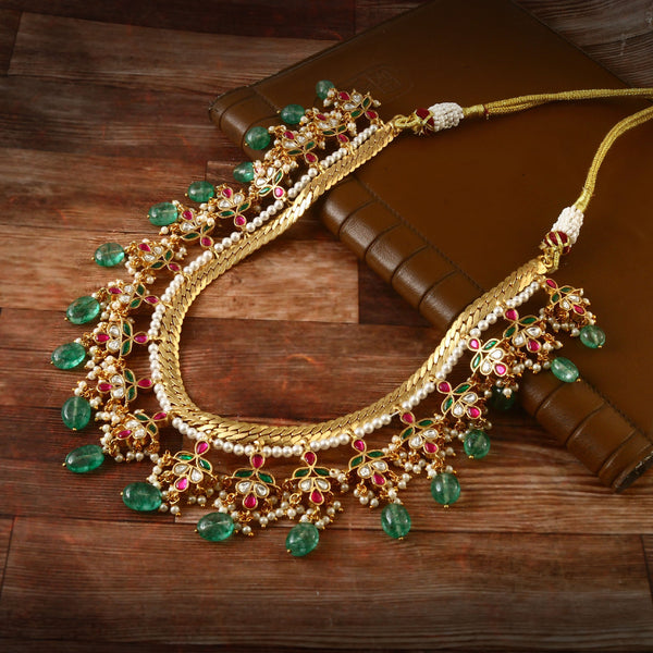 Jadau Kundan Tar Necklace Set