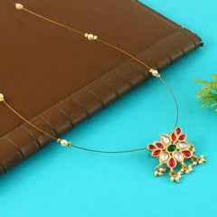 Jadau Kundan Necklace Set is beautifully handcrafted with premium