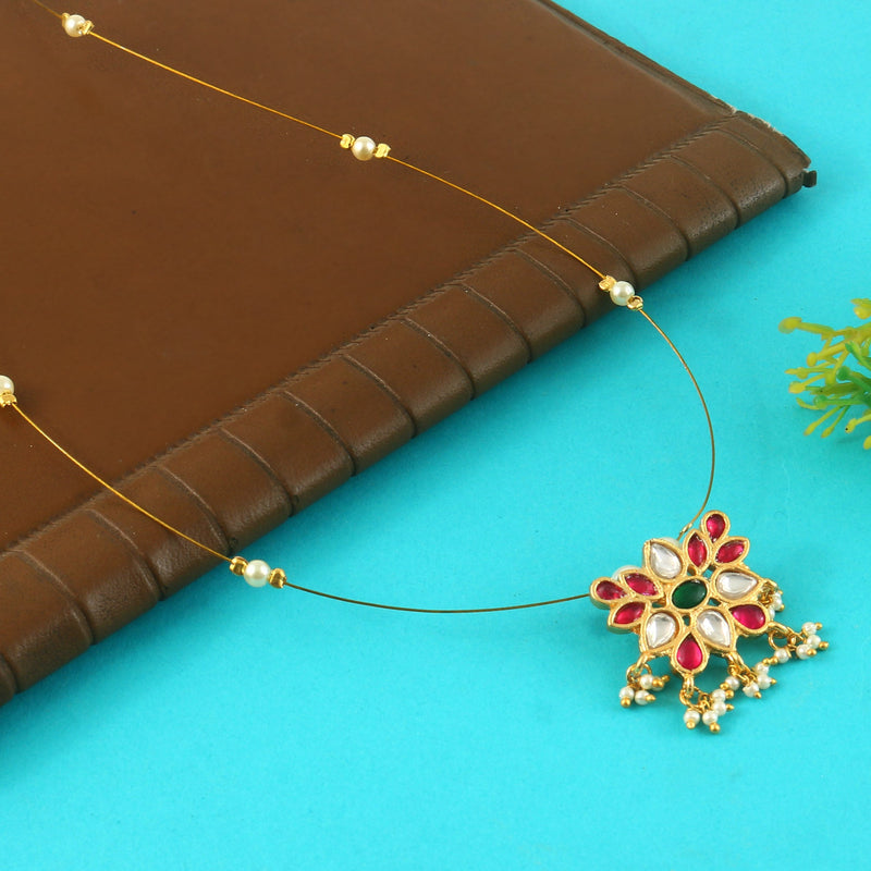 Jadau Kundan Necklace Set is beautifully handcrafted with premium