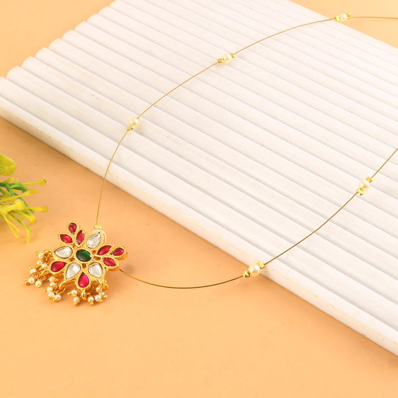 Jadau Kundan Necklace Set is beautifully handcrafted with premium