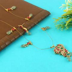 Jadau Kundan Necklace Set is beautifully handcrafted with premium