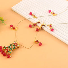 Jadau Kundan Necklace Set is beautifully handcrafted with premium Kundan