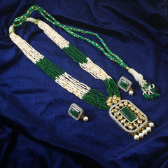 American Diamond Long mala Necklace set