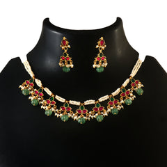 jadau kumdan necklace