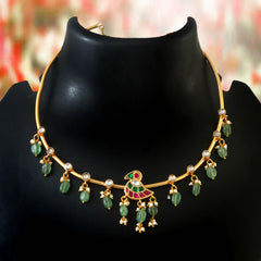 Buy bluay gold matt finish antique jadau kundan