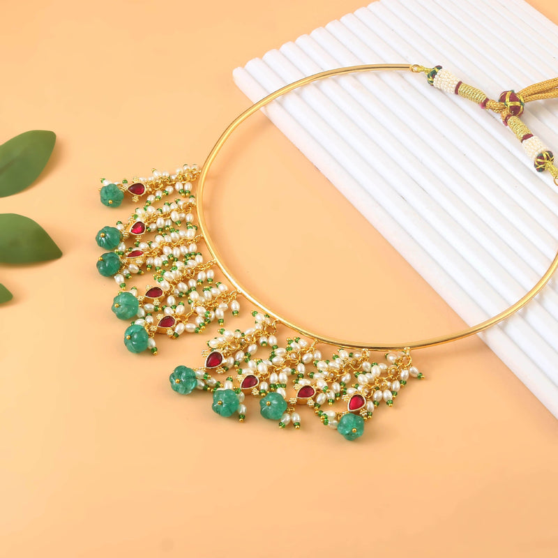 Kundan Beads Necklace Set