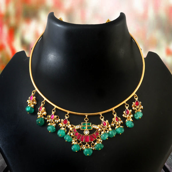 Pearl Drops Jadau Hasli Choker