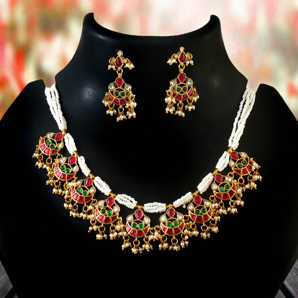 Red Amita Polki chokar perfect for every women