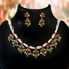 Red Amita Polki chokar perfect for every women