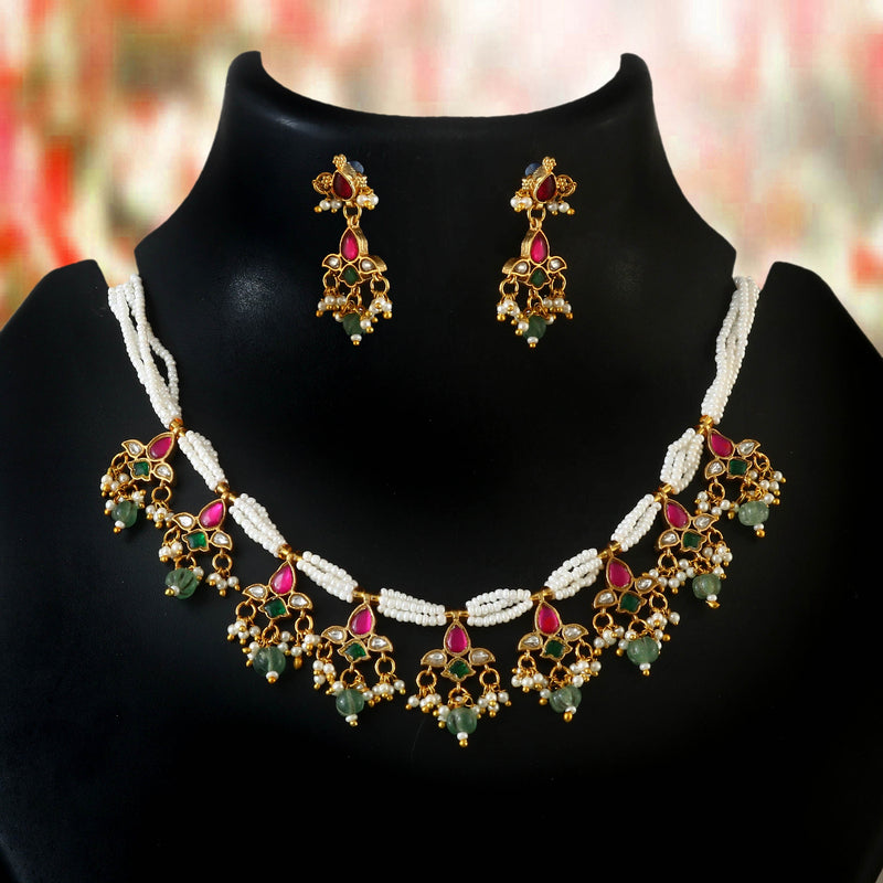 Red Amita Polki chokar perfect for every women