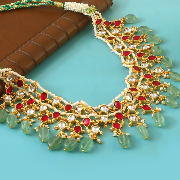 Jadau Kundan Necklace in south india an opulent choker  Set
