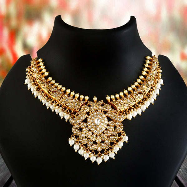 Royal Pearl Kundan Statement Necklace Set