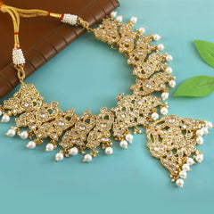 Royal Kundan Pearl Drop Bridal Necklace