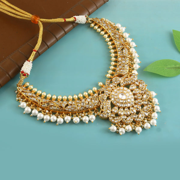 Royal Pearl Kundan Statement Necklace Set