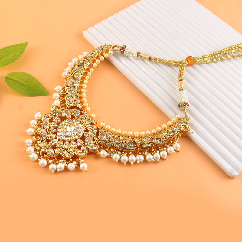 Royal Pearl Kundan Statement Necklace Set