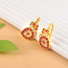Royal Paisley Kundan Stud Earrings