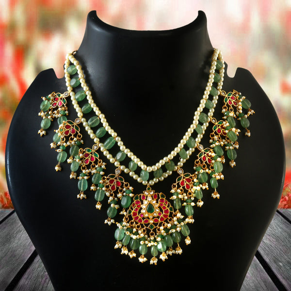Jaadu Kundan Stones Bridal Necklace