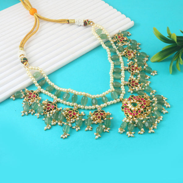 Jaadu Kundan Stones Bridal Necklace