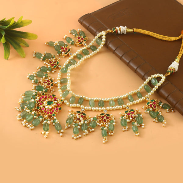 Jaadu Kundan Stones Bridal Necklace