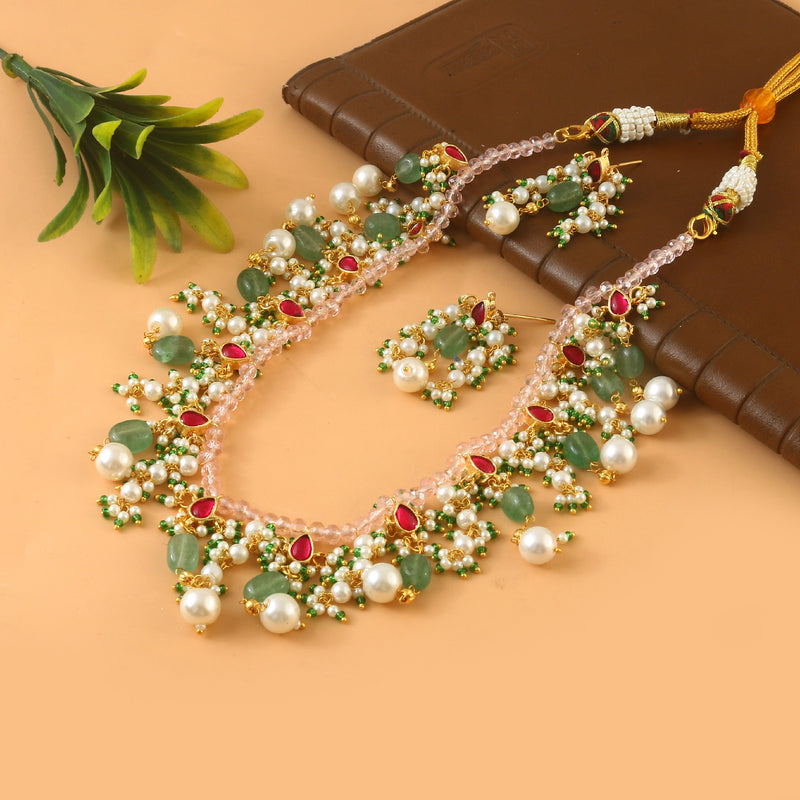 Jaadu Kundan Stones Bridal Necklace