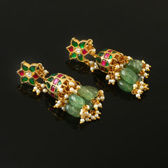 Beautiful Pachi Kundan Earrings