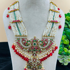 Jadau Kundan Multi Beads Necklace Set
