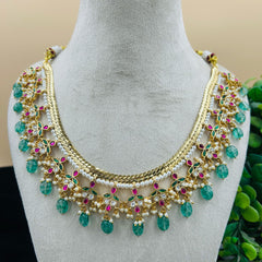 Jadau Kundan Tar Necklace Set