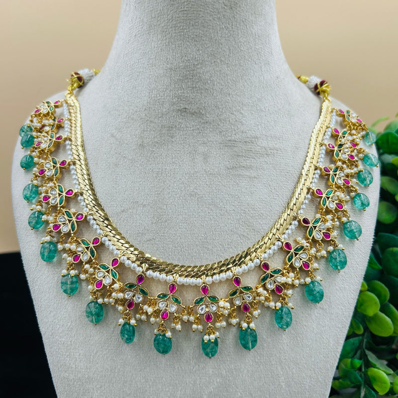 Jadau Kundan Tar Necklace Set