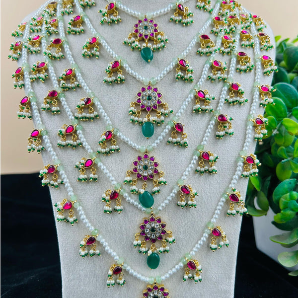 Multi Chain Bead Necklace Set