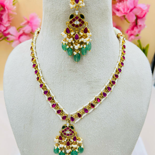 Jadau Kundan Necklace Set