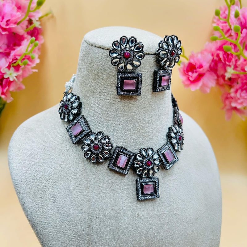 Necklace Set Black Polish