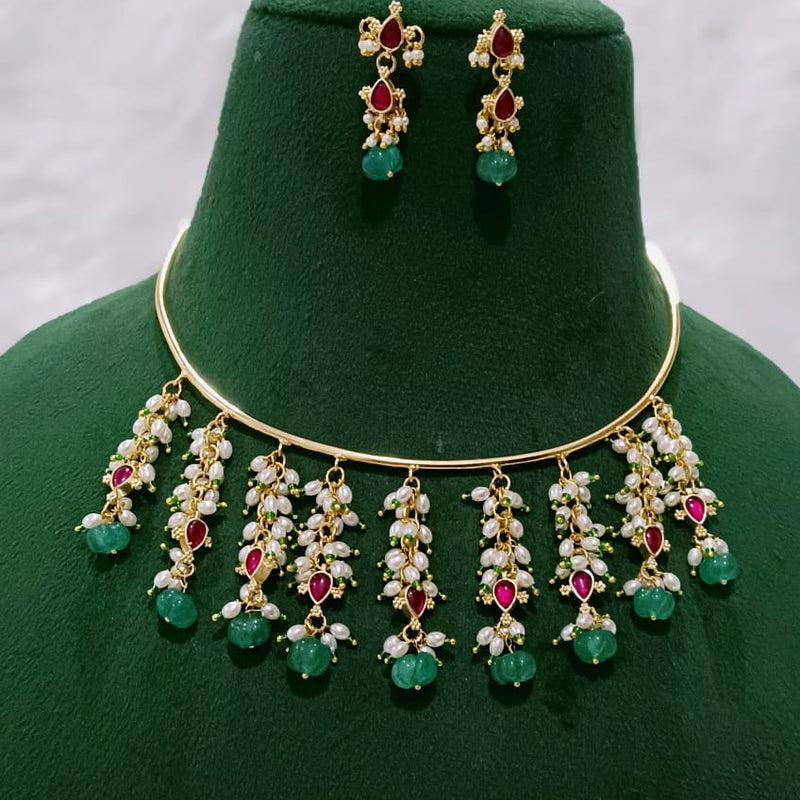 Kundan Beads Necklace Set