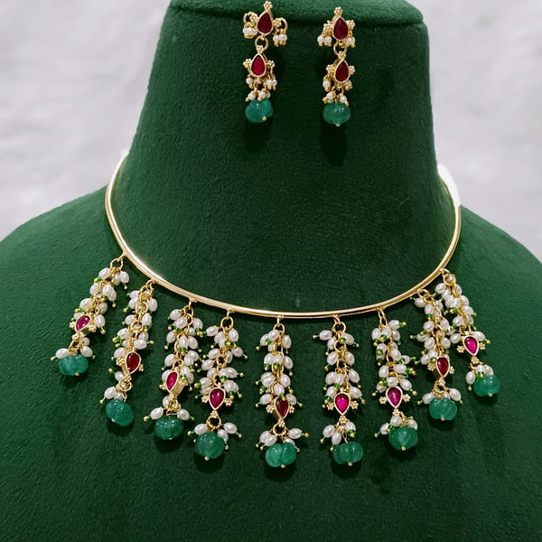 Kundan Beads Necklace Set