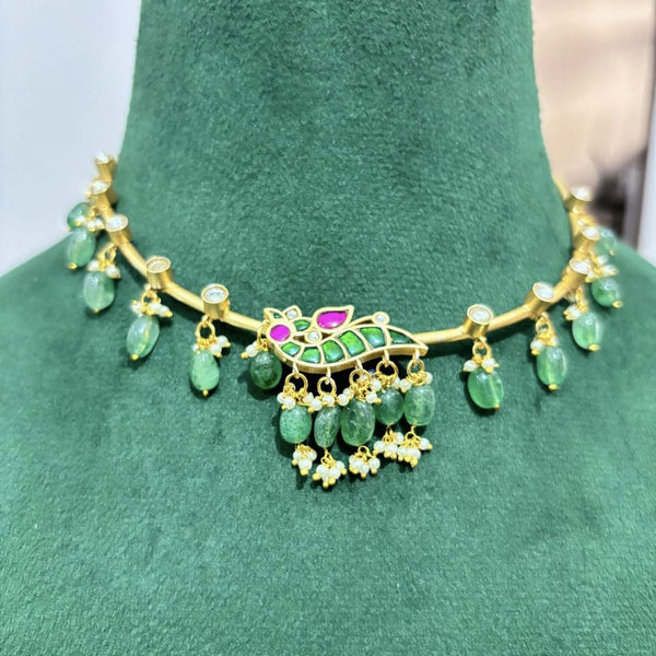 BUY Kundan Jadau Choker Hasli With pearl drops nithilah