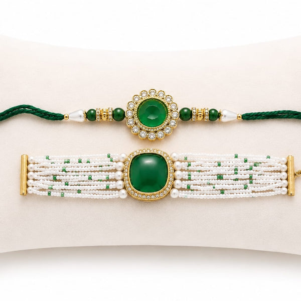 Stone Work Bhaiya Bhabhi Rakhi