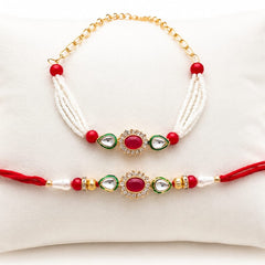Stone Work Bhaiya Bhabhi Rakhi