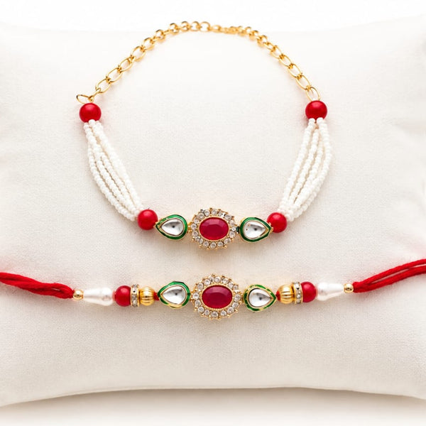 Stone Work Bhaiya Bhabhi Rakhi
