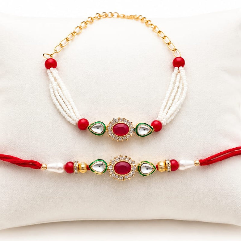Stone Work Bhaiya Bhabhi Rakhi