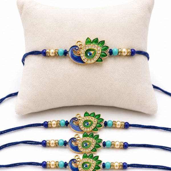 Bhaiya Bhabhi Rakhi Set. Designed with attractive traditional craftsmanship and premium-quality