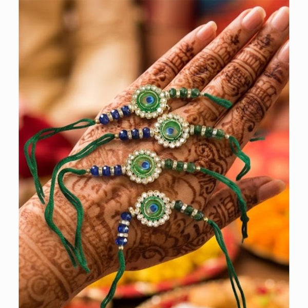 Bhaiya Bhabhi Rakhi Set is a beautifully crafted festive combo designed