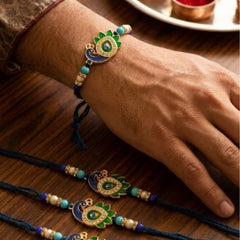 Bhaiya Bhabhi Rakhi Set is a beautifully crafted festive combo designed