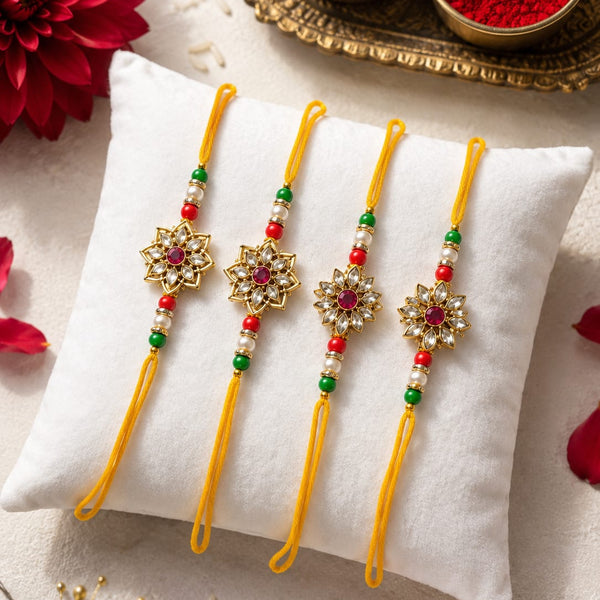 Bhaiya Bhabhi Rakhi Set. Designed with attractive traditional craftsmanship and premium-quality