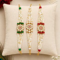 Bhaiya Bhabhi Rakhi Set. Designed with attractive traditional craftsmanship and premium-quality